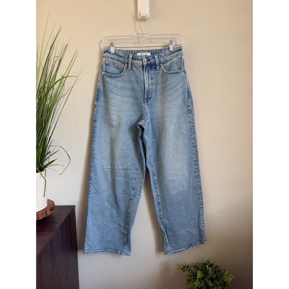 Madewell Curvy Perfect Vintage Wide-Leg Crop Jeans Light Wash 27 NZ109